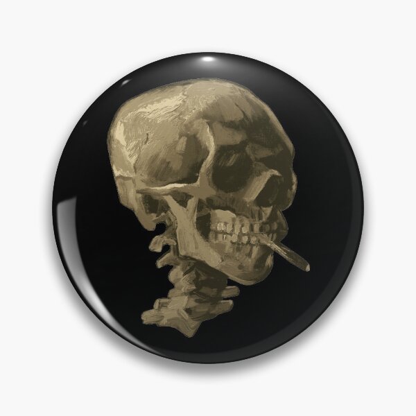 Item preview, Skull of a Skeleton with Burning Cigarette designed and sold by warishellstore.