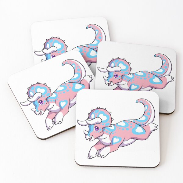 Item preview, Trans Triceratops Hearts designed and sold by Rozga.