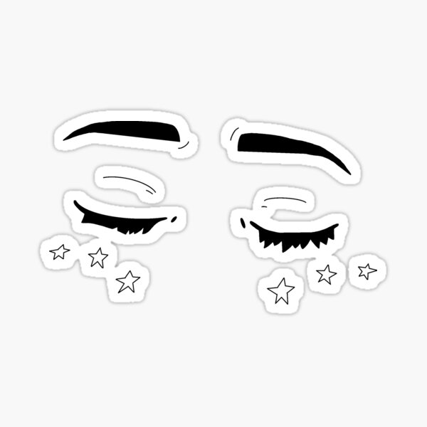 "Cute aesthetic eyes with star stickers" Sticker for Sale by maksaokar