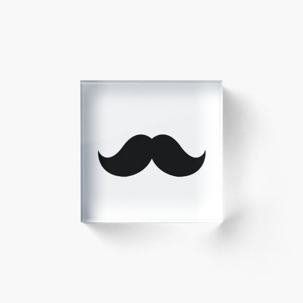 moustache Acrylic Block