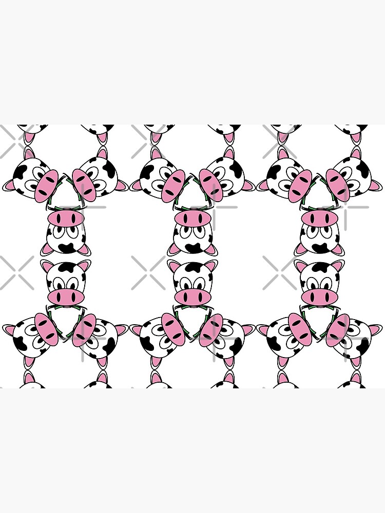 Strawberry Pink Cow Aesthetic Pattern by chanzds