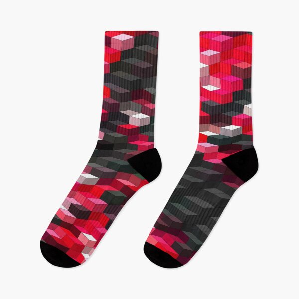 Item preview, Abstract Art of cubes 3d illusion Red and Black designed and sold by lordthebeard.