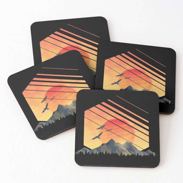 Item preview, Retro Mountain Sun Forest Design designed and sold by DavinciStore21.