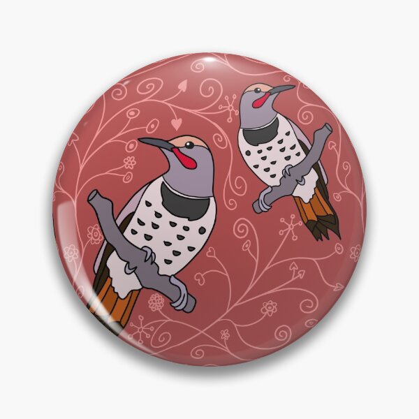 Item preview, Northern Flicker Woodpecker Pattern Cranberry Background designed and sold by HashtagShirts.