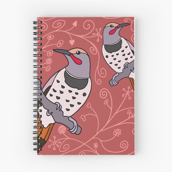 Item preview, Northern Flicker Woodpecker Pattern Cranberry Background designed and sold by HashtagShirts.