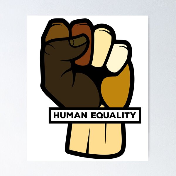 Item preview, Colored Human Fist Fight Together Human Lives Matter and for Equality designed and sold by cudx.