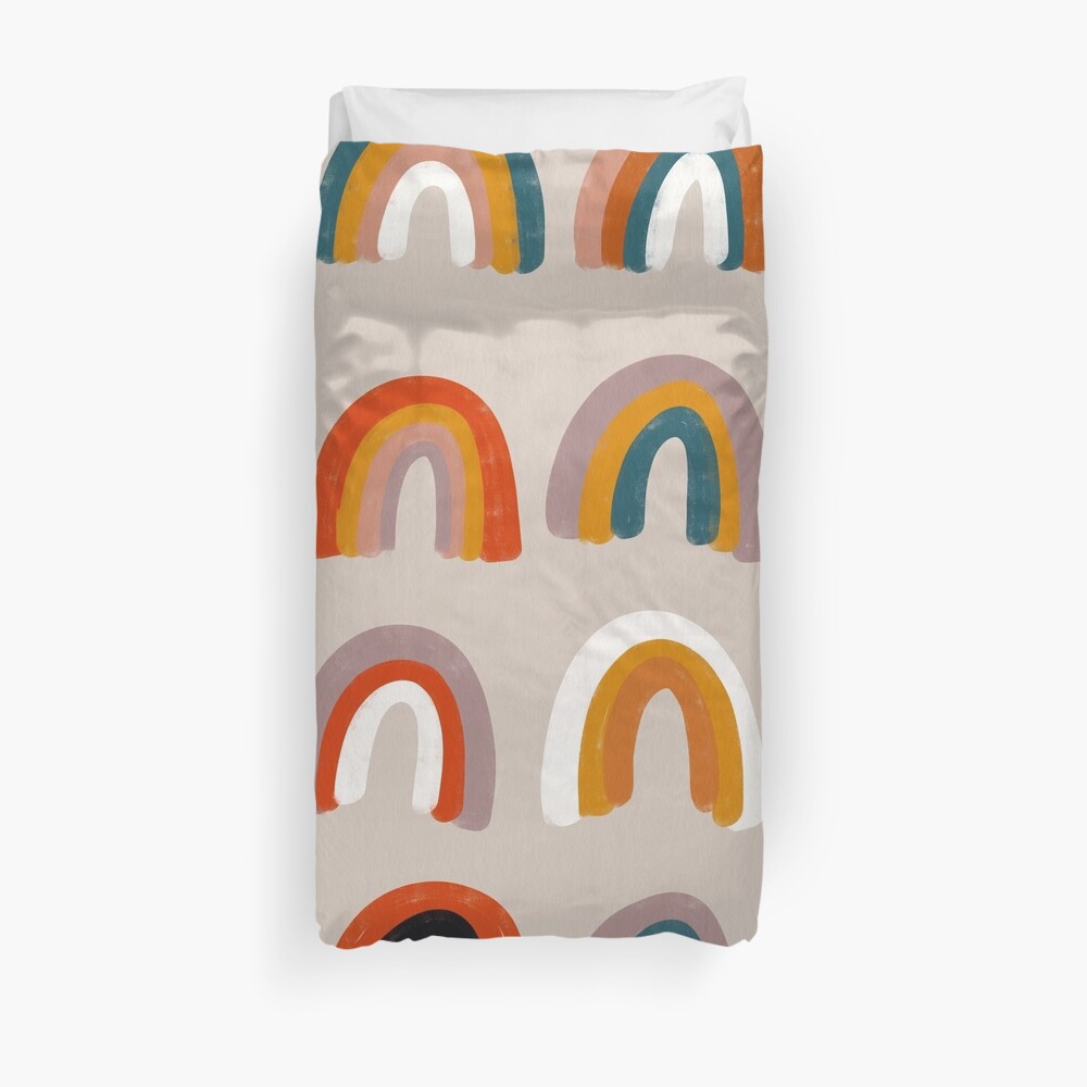 Rainbow Paint Rolls – Retro Duvet Cover