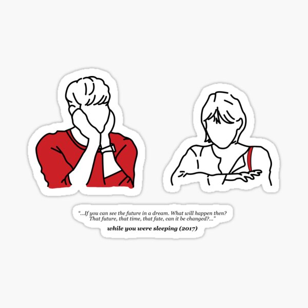 While You Were Sleeping (White) Sticker
