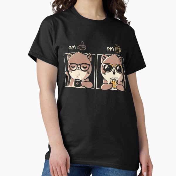 Item preview, AM PM - Cute Cat Coffee Beer Gift  designed and sold by EduEly.