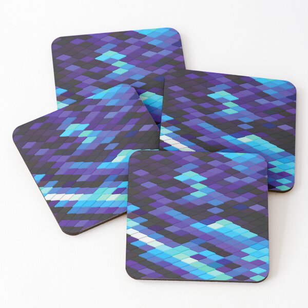 Item preview, Minimal Abstract Art of cubes 3d illusion Blue and Black designed and sold by lordthebeard.