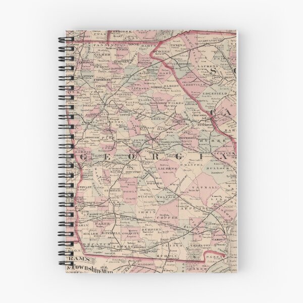 Item preview, Vintage Georgia Railroad Map (1878) designed and sold by BravuraMedia.