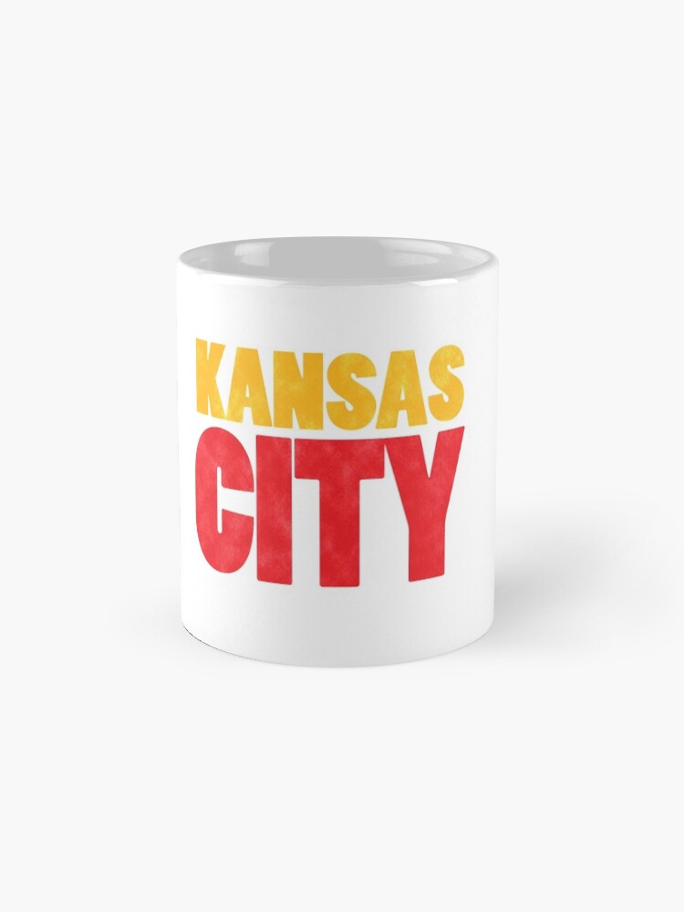 Alternate view of Kansas City Logo Kc Red & Yellow KC Cool Locals Gear KC Face mask Kansas City facemask Mug
