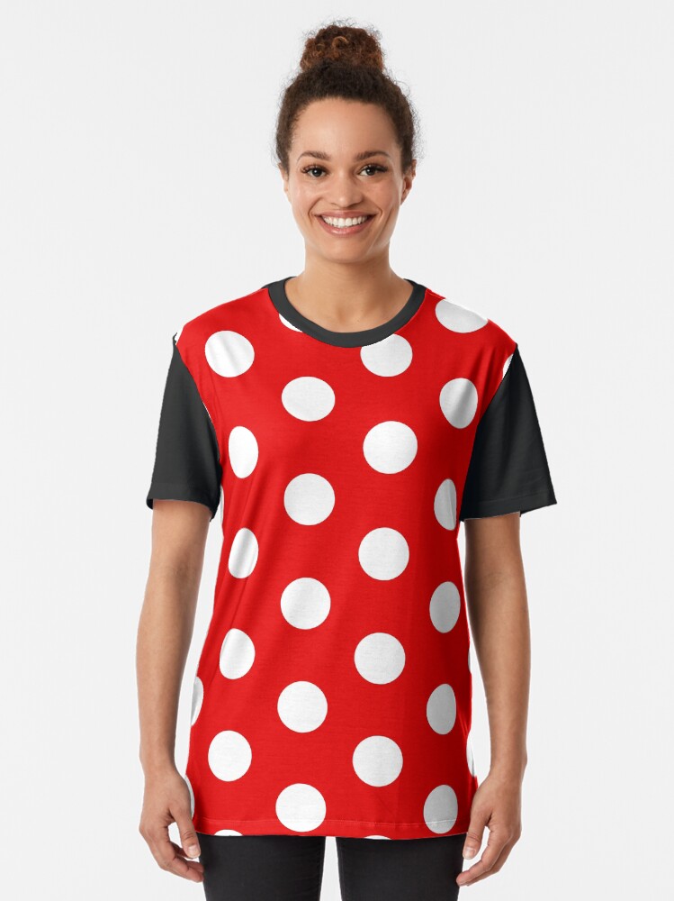 ladies red and white polka dot skirt