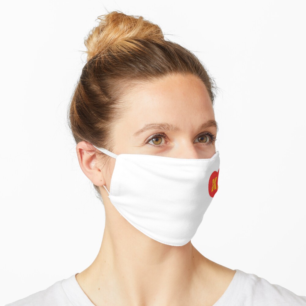 KC Heart Kansas City Hearts I love Kc heart monogram KC Face mask Kansas City facemask Mask