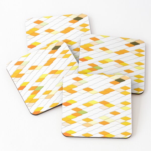 Item preview, Minimal Abstract Art of cubes 3d illusion White Yellow designed and sold by lordthebeard.