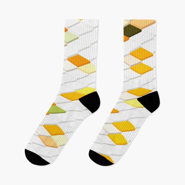 Item preview, Minimal Abstract Art of cubes 3d illusion White Yellow designed and sold by lordthebeard.
