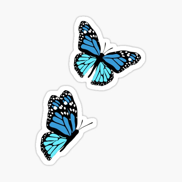 Blue Monarch Butterflies Sticker