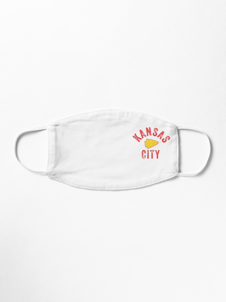 Alternate view of KC Football Tribal Gear Arrowhead Kansas City Vintage Kc Fan Local Pro Gear KC Face mask Kansas City facemask Mask