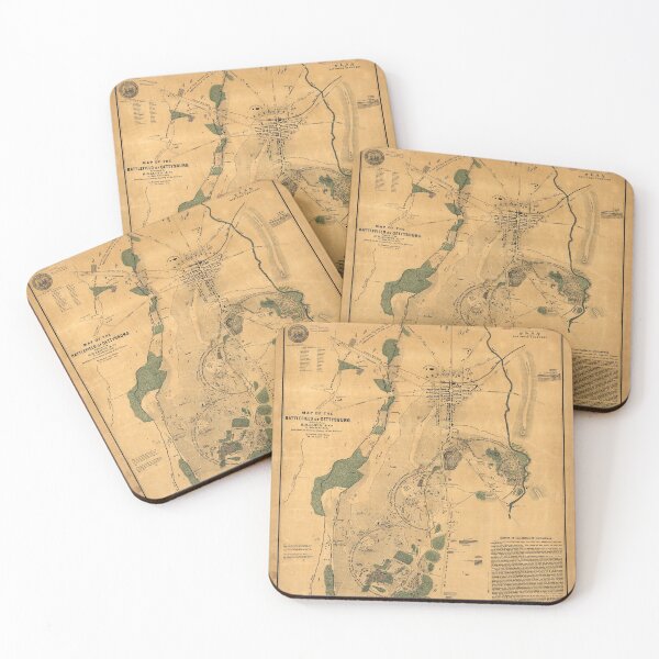 Item preview, Vintage Battle of Gettysburg Map (1864) designed and sold by BravuraMedia.