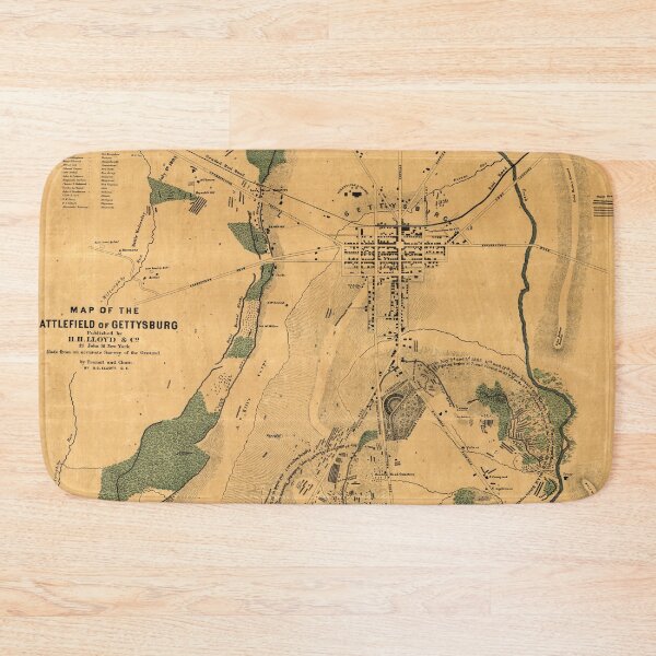Item preview, Vintage Battle of Gettysburg Map (1864) designed and sold by BravuraMedia.