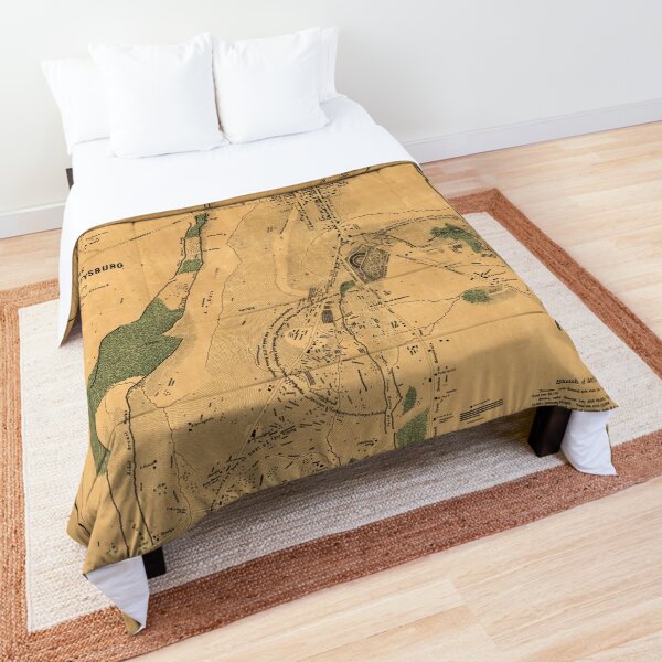Vista previa del artículo con la obra «Mapa antiguo de la batalla de Gettysburg (1864)», diseñado y vendido por BravuraMedia.