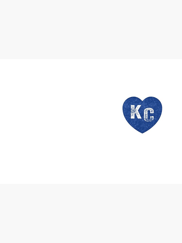 Royal Blue KC Blue Heart Kansas City Hearts I Love Kc heart Kansas city KC  Face mask Kansas City facemask | Art Board Print