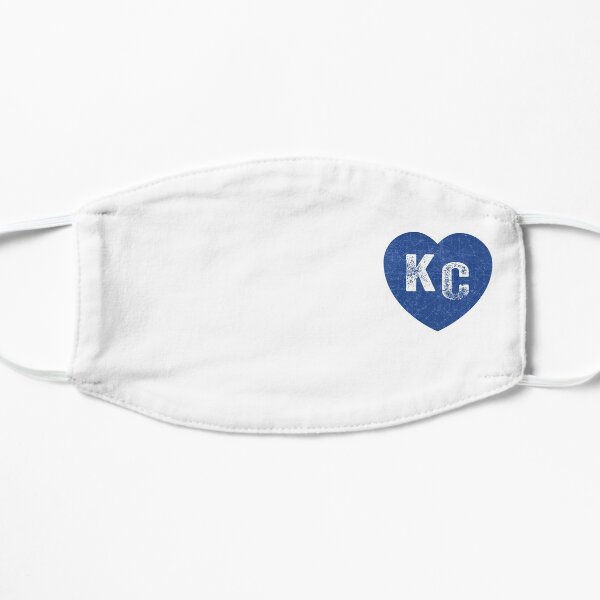 Royal Blue KC Blue Heart Kansas City Hearts I Love Kc heart Kansas city KC Face mask Kansas City facemask Mask