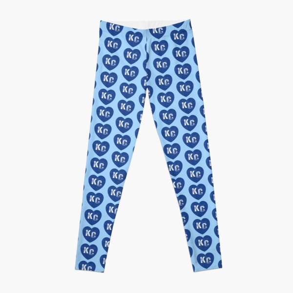 Royal Blue KC Blue Heart Kansas City Hearts I Love Kc heart Kansas city KC Face mask Kansas City facemask Leggings