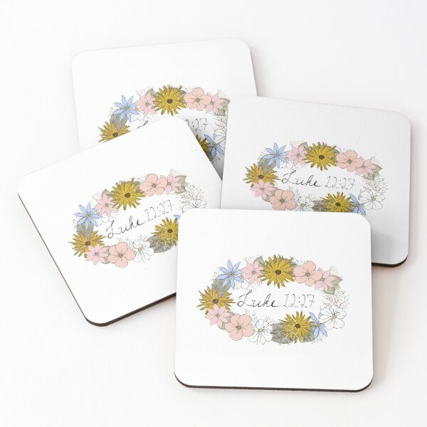 Item preview, Wreath of Flowers: Luke 12:27 designed and sold by Mustard-Seeds.