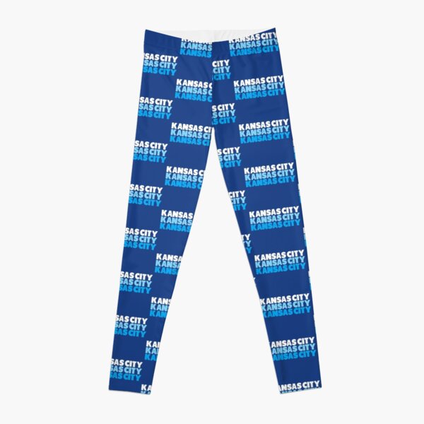 Retro KC Royal Blue & Light Blue Kansas City Crown Town KC Baseball Fans Wear Kansas city KC Face mask Kansas City facemask Leggings
