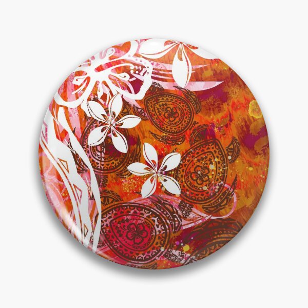 Item preview, Hawaiian - Samoan - Polynesian Lava Ocean Honu Tribal designed and sold by sunnthreads.