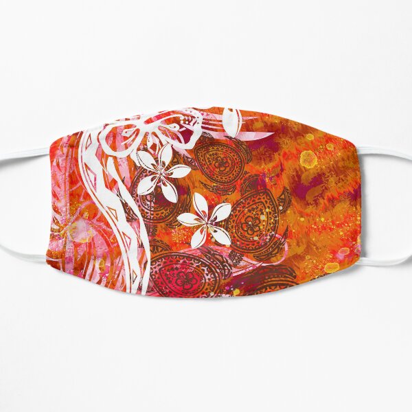 Hawaiian - Samoan - Polynésien Lava Ocean Honu Tribal Masque sans plis