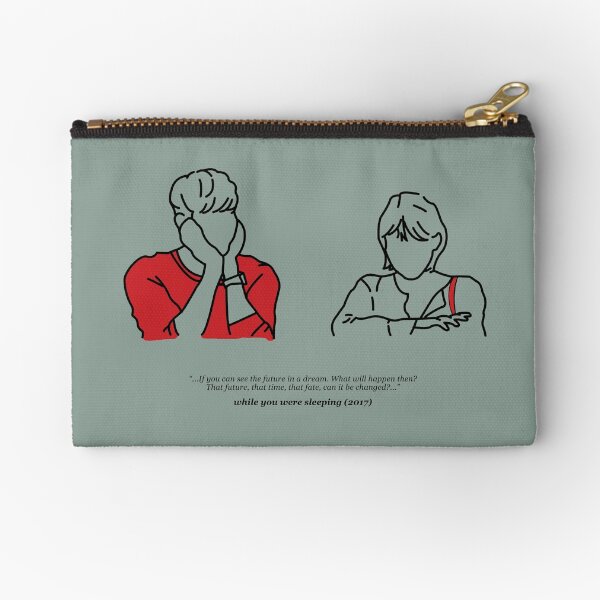 While You Were Sleeping (Muted Blue) Zipper Pouch