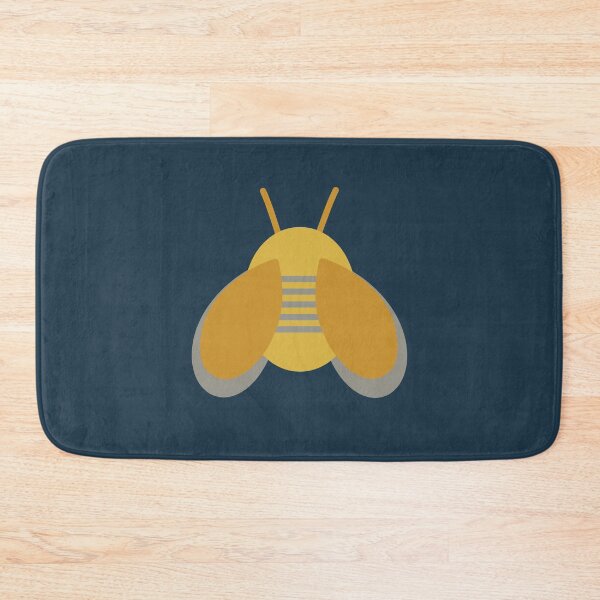 Item preview, Bees Please - Retro Bee Pattern in Light and Dark Mustard, Grey, and Navy Blue designed and sold by kierkegaard.
