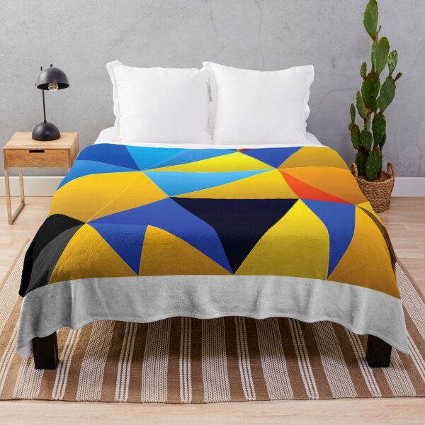 Item preview, Modern Minimal low polygon blue yellow art designed and sold by lordthebeard.