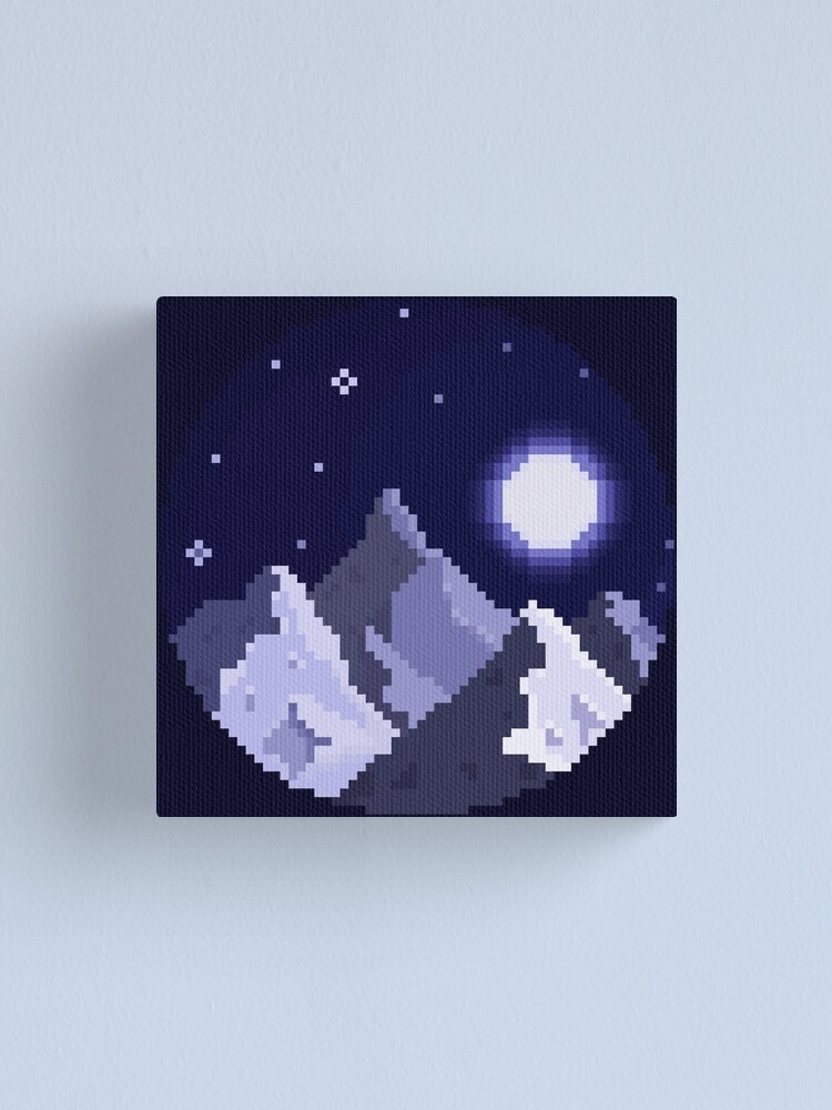 Pixel Art 64bit Synth Retrowave Grid Mountain Sunset Sticker for