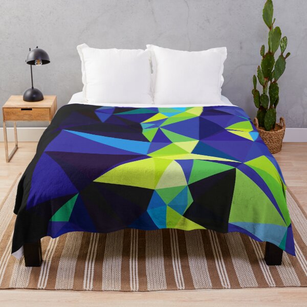 Item preview, Modern Minimal low polygon blue green designed and sold by lordthebeard.