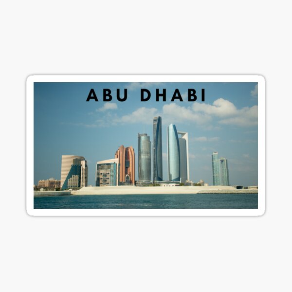 "ABU DHABI" Sticker for Sale by lilgrekko Redbubble