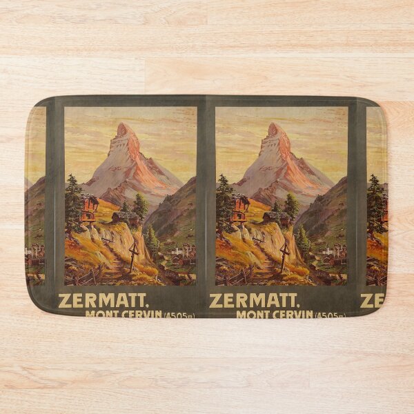 Item preview, Mont Cervin vintage travel poster designed and sold by stickart-marek.