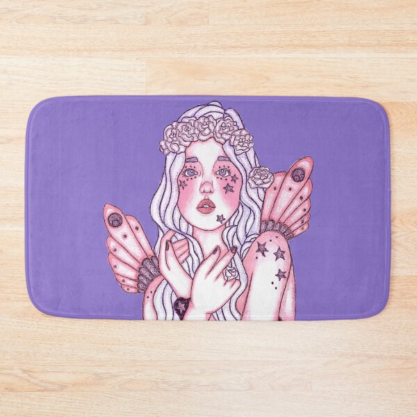Among The Stars In Lavender Evening Star Fairy Bath Mat