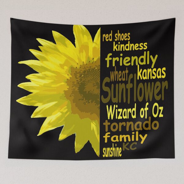 Item preview, Kansas inspirational sunflower graphic design designed and sold by JAZTshirt.