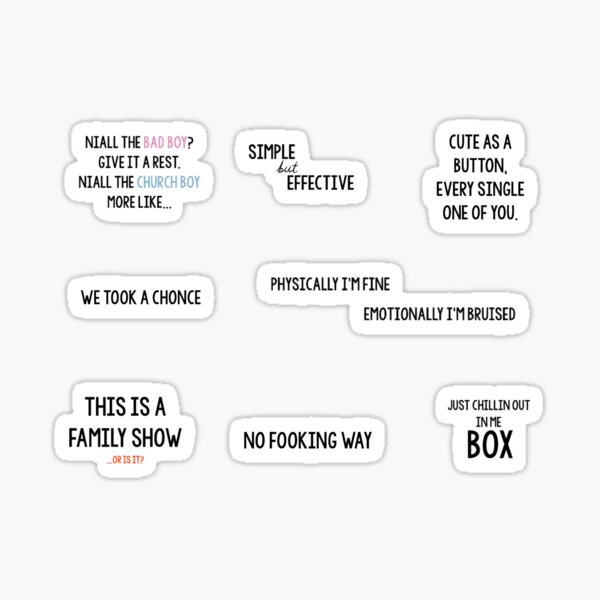 One Direction quote stickers Sticker