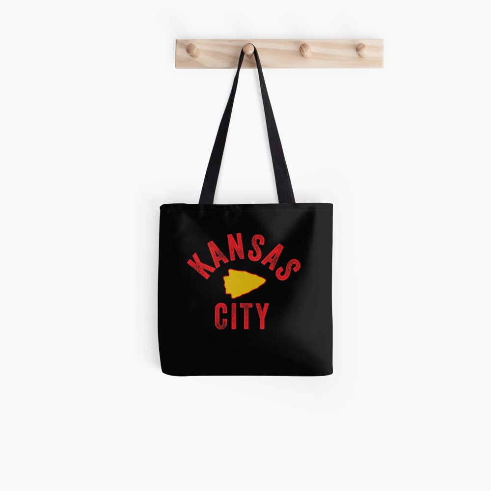 KC Football Tribal Gear Arrowhead Kansas City Vintage Kc Fan Local Pro Gear KC Face mask Kansas City facemask Tote Bag