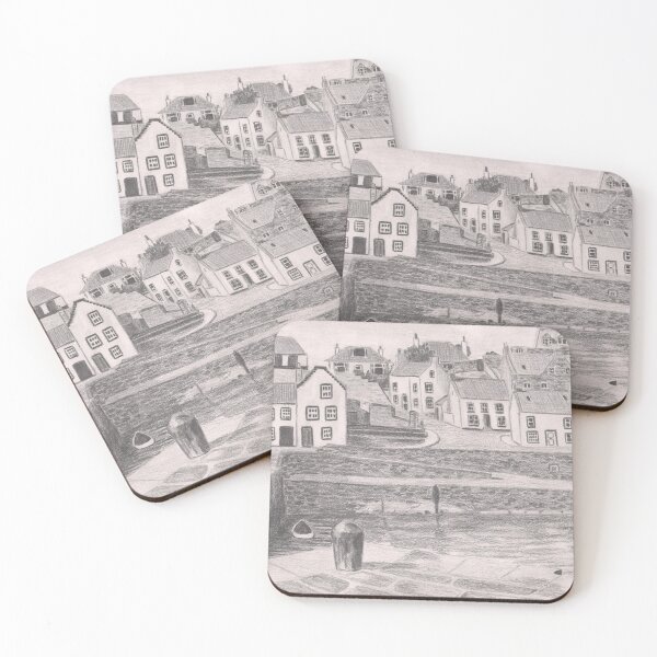 Item preview, Cellardyke Harbour - Pencil Sketch designed and sold by Jan Palmer.