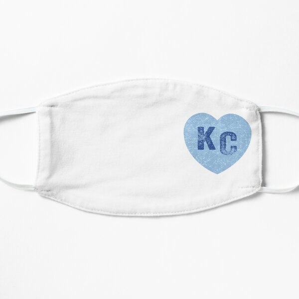 Baby Blue KC Heart Kansas City Hearts I Love Kc heart Kansas city KC Face mask Kansas City facemask Mask