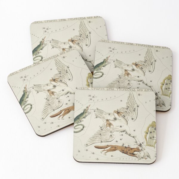 the Lacerta, Cygnus, Lyra, Vulpecula and the Anser Coasters (Set of 4)