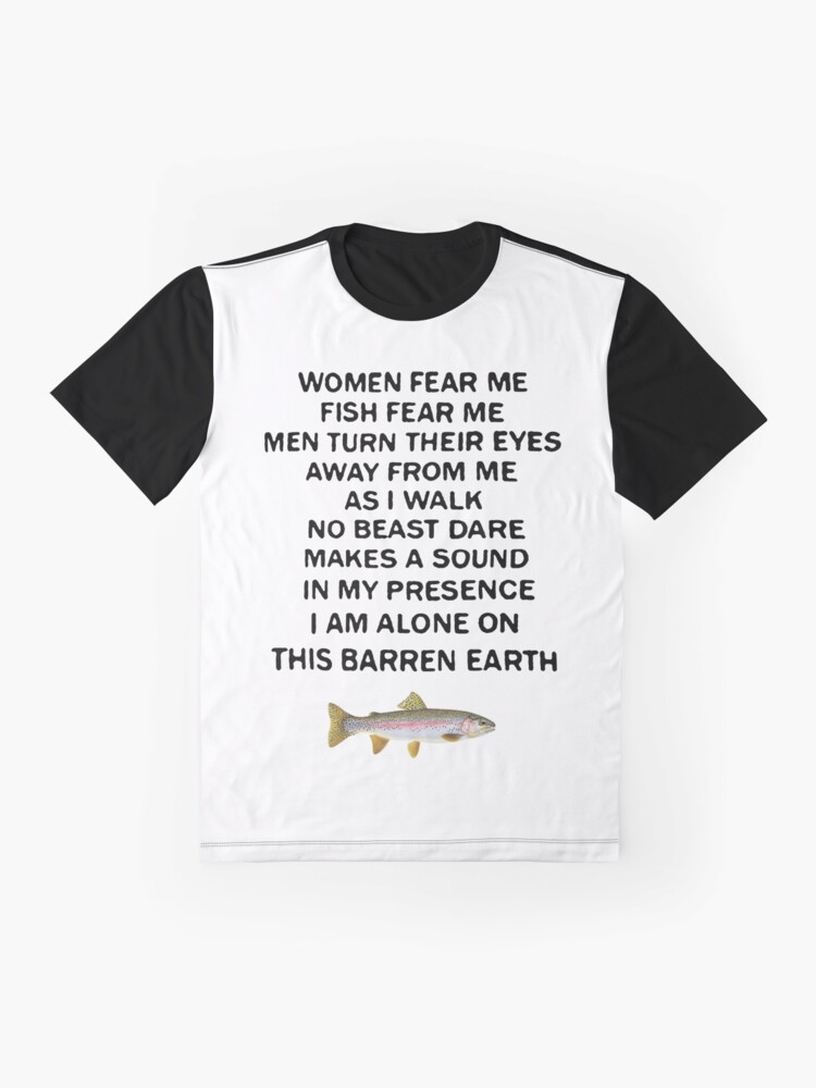 "women fear me, fish fear me" T-shirt by duukovicc | Redbubble