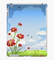 Red Flowers and Butterflies iPad Case iPad Case/Skin