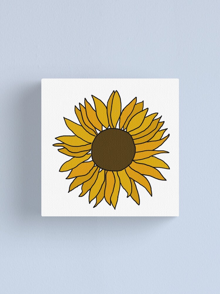 Watercolor Sunflower Canvas Print