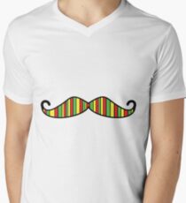 Mustache Bob Marley Men's V-Neck T-Shirt